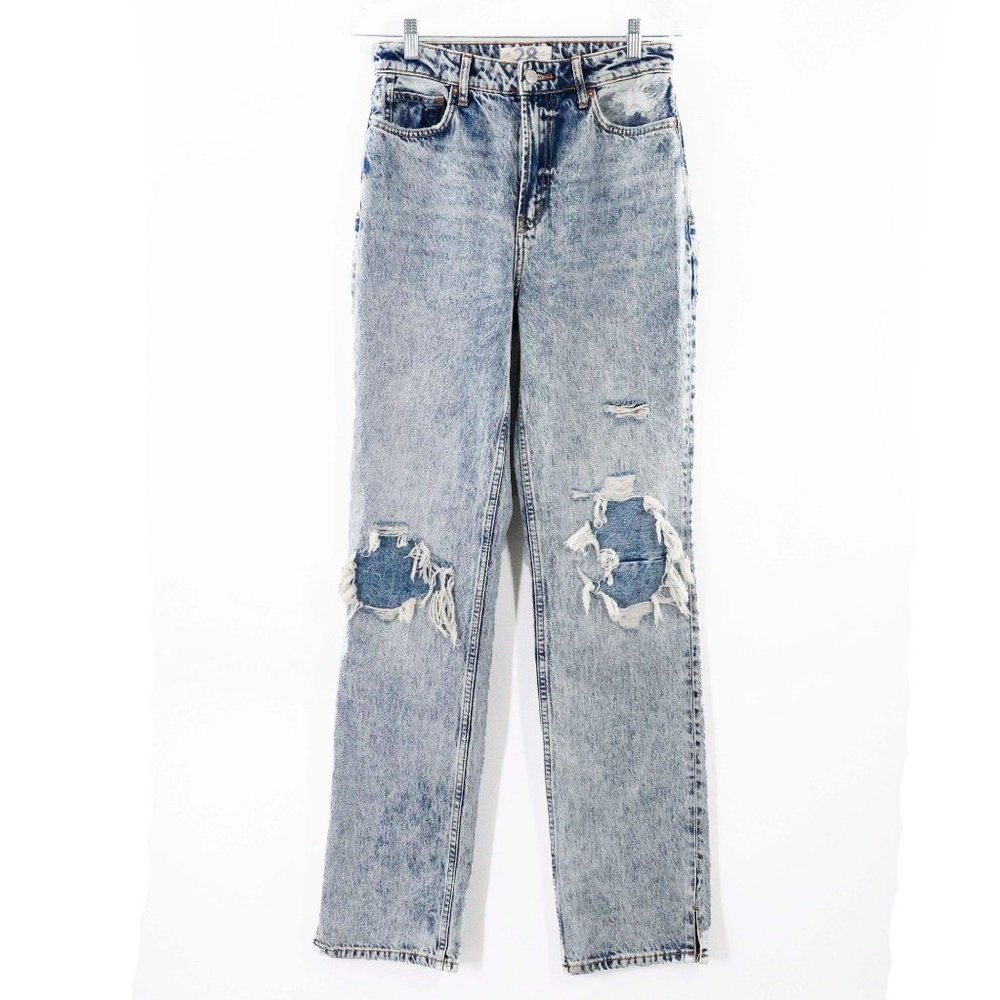 We the Free My Own Lane Distressed Acid Washed Jean - Picture 3 of 9